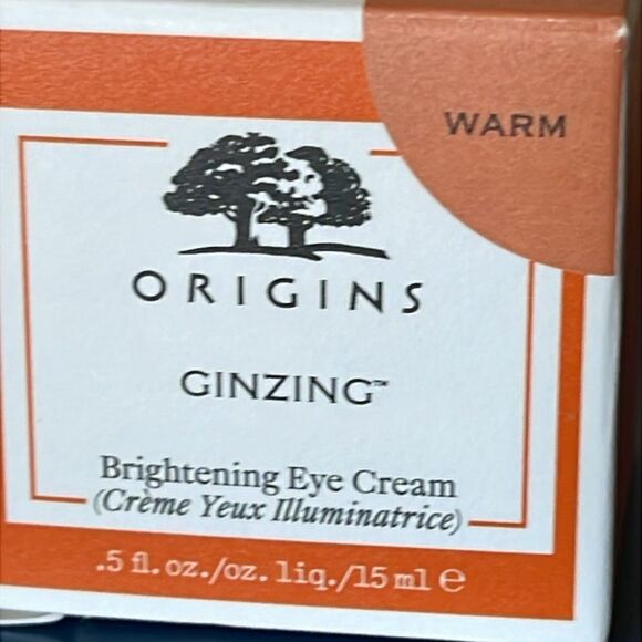 ORIGINS Ginzing Eye cream Warm Brightens Depuffs Reduces dark circles NEW - Picture 2 of 2